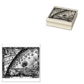 フラムマリオンドームウッドカット版木、銅版、版画 ラバースタンプ (押印)