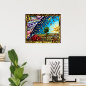 フラムマリオンフラットアースポスター ポスター (ホームオフィス)