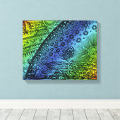 フラムマリオン天国と地球版木、銅版、版画アートワーク キャンバスプリント (インサイチュ (ウッドフロア))