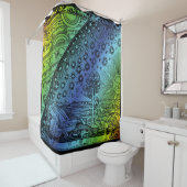 フラムマリオン天国と地球版木、銅版、版画アートワーク シャワーカーテン (インサイチュ)