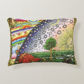 フラムマリオン版木、銅版、版画枕 アクセントクッション (正面)