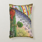 フラムマリオン版木、銅版、版画枕 アクセントクッション (正面(垂直))