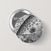 フラムマリオン版木、銅版、版画白黒 缶バッジ (正面&裏面)