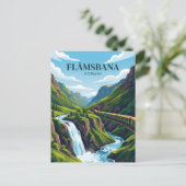 フラム鉄道 (Flåmsbana) ノルウェー ポストカード (スタンド正面)