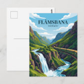 フラム鉄道 (Flåmsbana) ノルウェー ポストカード (正面/裏面)