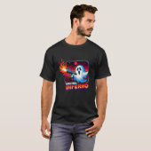 フラメスロワー幽霊グラを持つスペクトル不妊おもしろい Tシャツ (正面フル)
