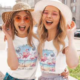 フラメンコでお祝い!バースデービーチパーティ記念Tシャツ Tシャツ