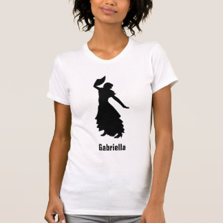 フラメンコのシルエットTシャツ Tシャツ