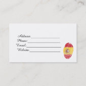 フラメンコのダンサー 名刺 (裏面)