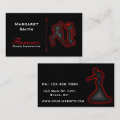 フラメンコのダンスのインストラクターの名刺 名刺 (正面/裏面)