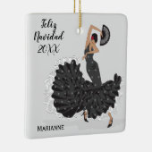 フラメンコカスタムクリスマスオーナメント セラミックオーナメント (右)