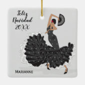 フラメンコカスタムクリスマスオーナメント セラミックオーナメント (裏面)