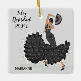 フラメンコカスタムクリスマスオーナメント セラミックオーナメント