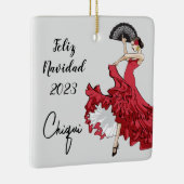フラメンコカスタムクリスマスオーナメント セラミックオーナメント (右)