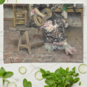 フラメンコギタープレースペインのヤー(ギタリスト) キッチンタオル (折り畳み)