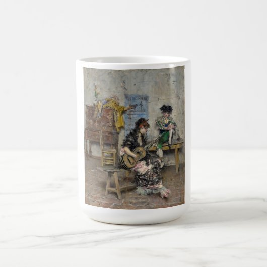 フラメンコギタープレースペインのヤー(ギタリスト) コーヒーマグカップ (中央)