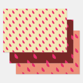 フラメンコシェードラッピング紙フラットシートセット3 ラッピングペーパーシート