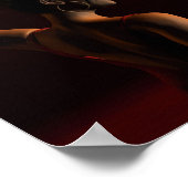 フラメンコスペインのダンサーオンザダークステージ ポスター (角)