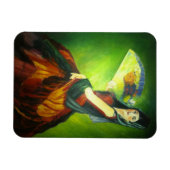 フラメンコスペインのダンサー絵画ズ マグネット (横)