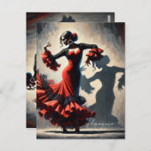 フラメンコスペインのダンサー ポストカード (正面/裏面)