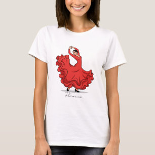 フラメンコスペインのダンサー Tシャツ