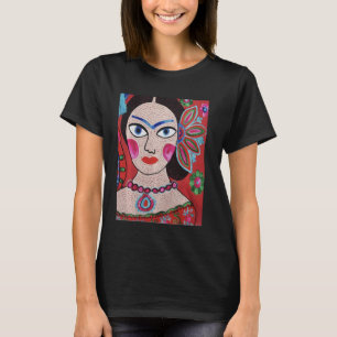 フラメンコスペインのフラワーボホガールウーマン Tシャツ