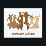 フラメンコダンサーのイラスト ポストカード<br><div class="desc">美しい茶色のグラデーションが特徴の、かわいいフラメンコダンサーのイラストです。カスタマイズも可能です。フラメンコ愛好家への素敵なプレゼントに。
同じ色のテキストを追加できます。16進数カラーコード: #86511D, #A37746, #DBB789。</div>