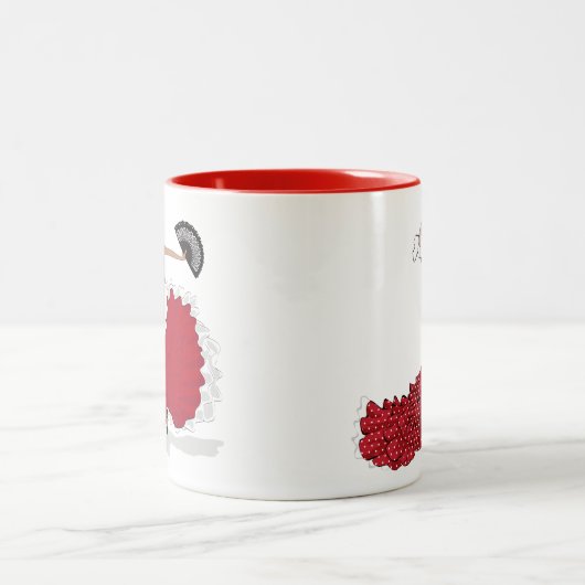 フラメンコダンサーのコーヒーマグ ツートーンマグカップ (中央)