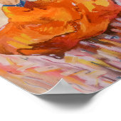 フラメンコダンサーインレッドプリント ポスター (角)