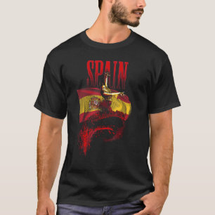 フラメンコダンサースペイン国旗スペインの伝統アート Tシャツ