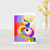 フラメンコダンサーバイソニアドローネ, 1916 カード (黄色い花)