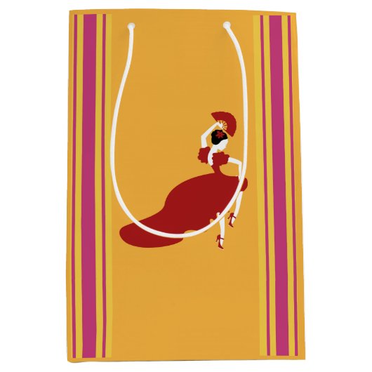 フラメンコダンサー抱き枕 ミディアムペーパーバッグ (正面)