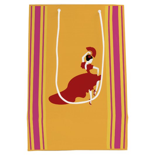 フラメンコダンサー抱き枕 ミディアムペーパーバッグ (裏面)