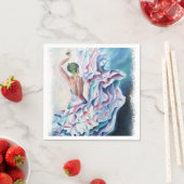 フラメンコダンサー紙ナプキン スタンダードカクテルナプキン (インサイチュ)