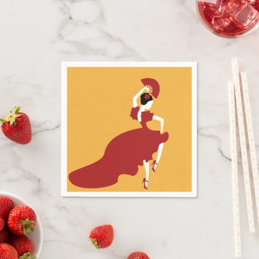 フラメンコダンサー紙ナプキン スタンダードカクテルナプキン (インサイチュ)