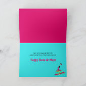 フラメンコダンサー、シンコ·デ·マヨが白地で孤立 カード (内部)