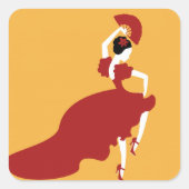 フラメンコダンサー スクエアシール (正面)