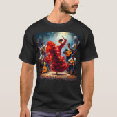 フラメンコダンサー スペイン音楽バンド Tシャツ (正面)