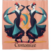 フラメンコダンサーThunder_Cove シャワーカーテン (正面)