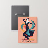 フラメンコダンサーThunder_Cove 缶バッジ (正面/裏面)
