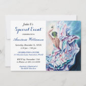 フラメンコダンスパーティーイベントへようこそ 招待状 (正面)