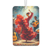 フラメンコハイファッションラテンアメリカ系女性ダンサーラテンスペインの カーエアーフレッシュナー (裏面)