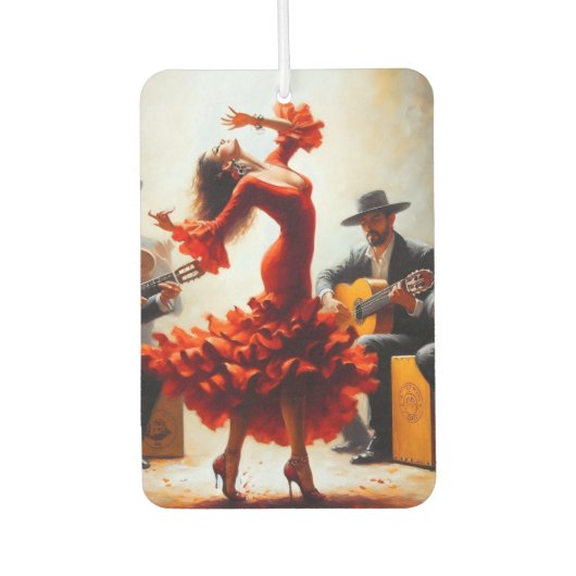 フラメンコハイファッションラテンアメリカ系女性ダンサーラテンスペインの カーエアーフレッシュナー (正面)