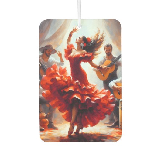 フラメンコハイファッションラテンアメリカ系女性ダンサーラテンスペインの カーエアーフレッシュナー (正面)