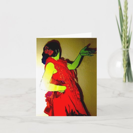 フラメンコハンドフォールデッド招待状 招待状 (正面)