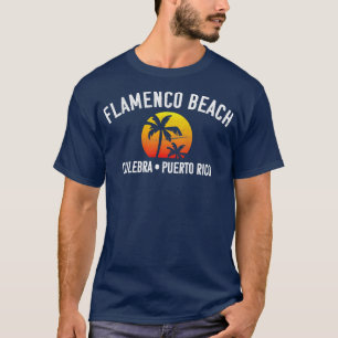 フラメンコビーチカレブラプエルトリコヴィンテージサンセット Tシャツ