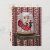 フラメンコラテンダンス招待状はがき 案内ポストカード (正面/裏面)