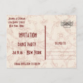 フラメンコラテンダンス招待状はがき 案内ポストカード (裏面)