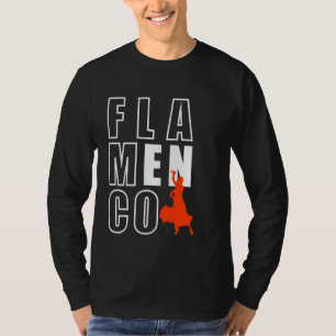 フラメンコヴィベ情熱的なダンサーダッチンダンスフラム Tシャツ