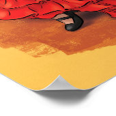 フラメンコ図解入りの、写真付きのダンス – アートポスター(文字なし) ポスター (角)